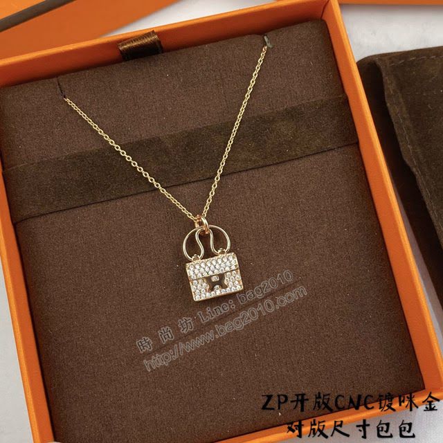 Hermes首飾品 愛馬仕高端女項鏈 Hermes原版Kelly H包包項鏈  zgh1521